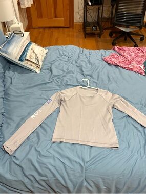 lululemon athletica Long Sleeve Performance Top - Light purple with Blue Accent